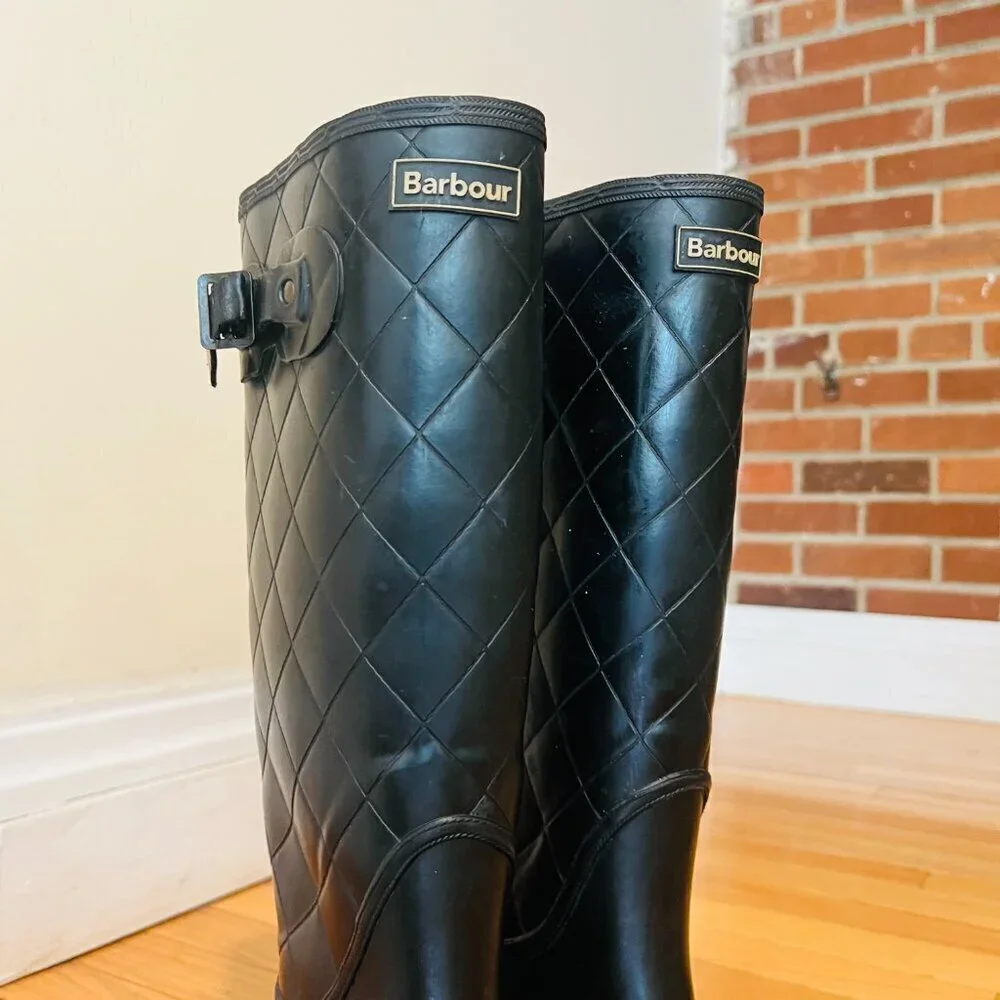 Barbour Women's Bede Wellington Boots Black Size 5